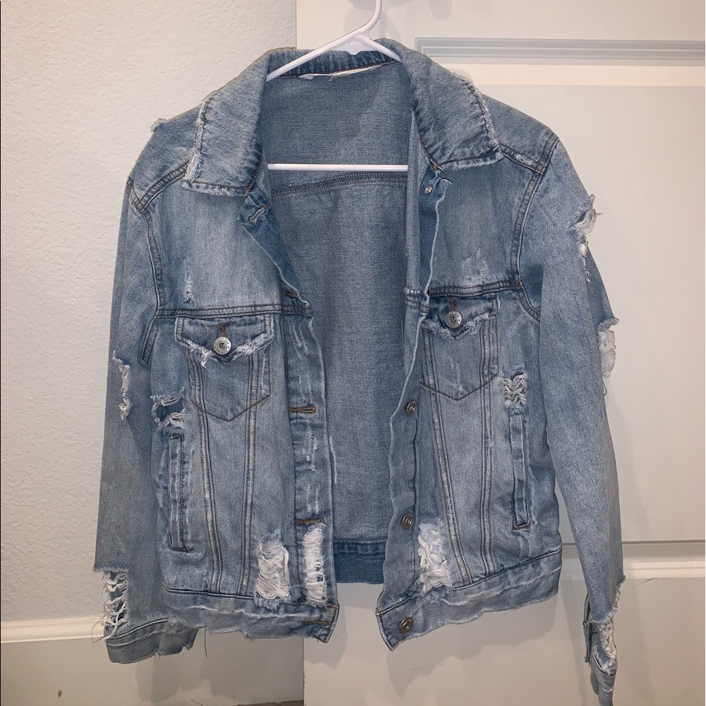VANILLA STAR PREMIUM DISTRESSED DENIM JACKET
